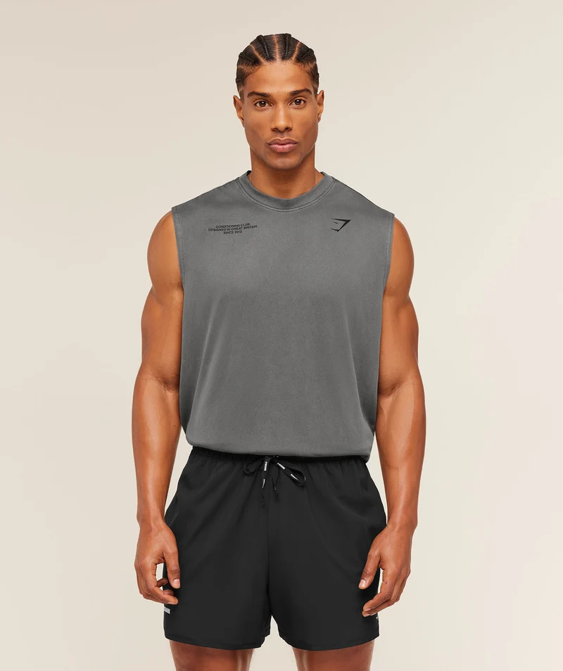 Gymshark Conditioning Club Washed Tank - Black/Wash