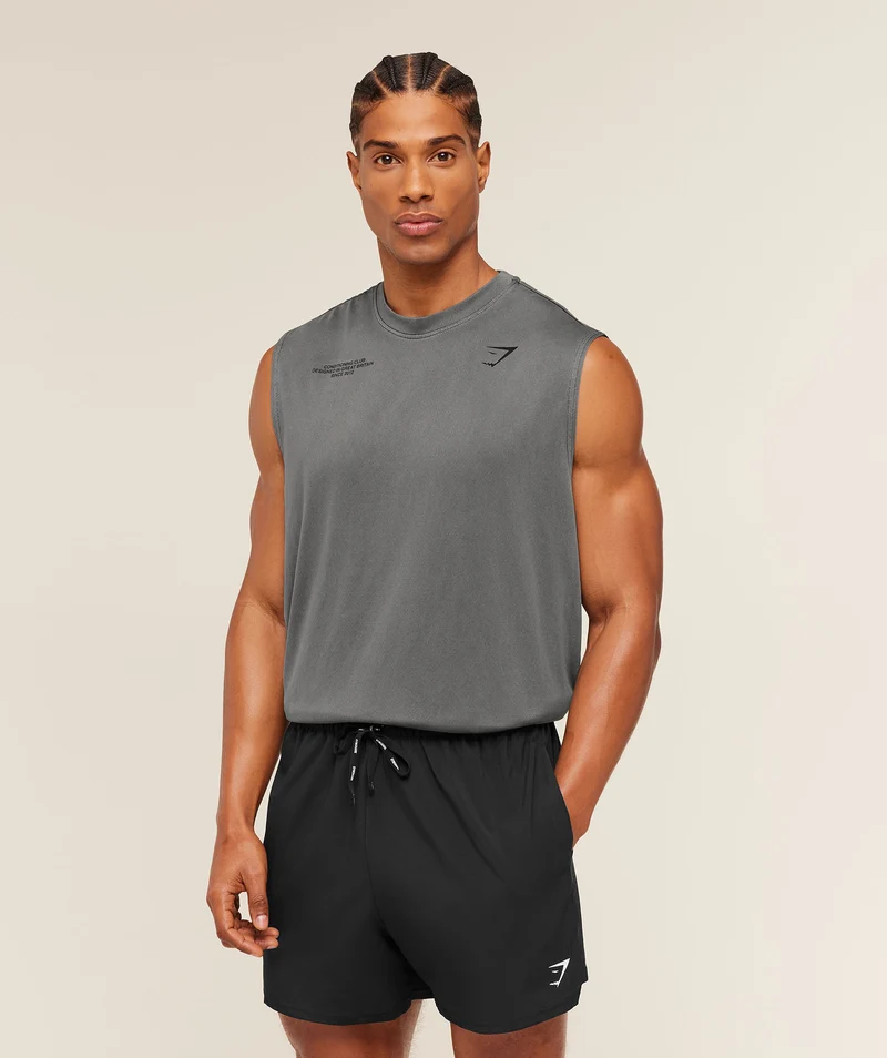 Gymshark Conditioning Club Washed Tank - Black/Wash