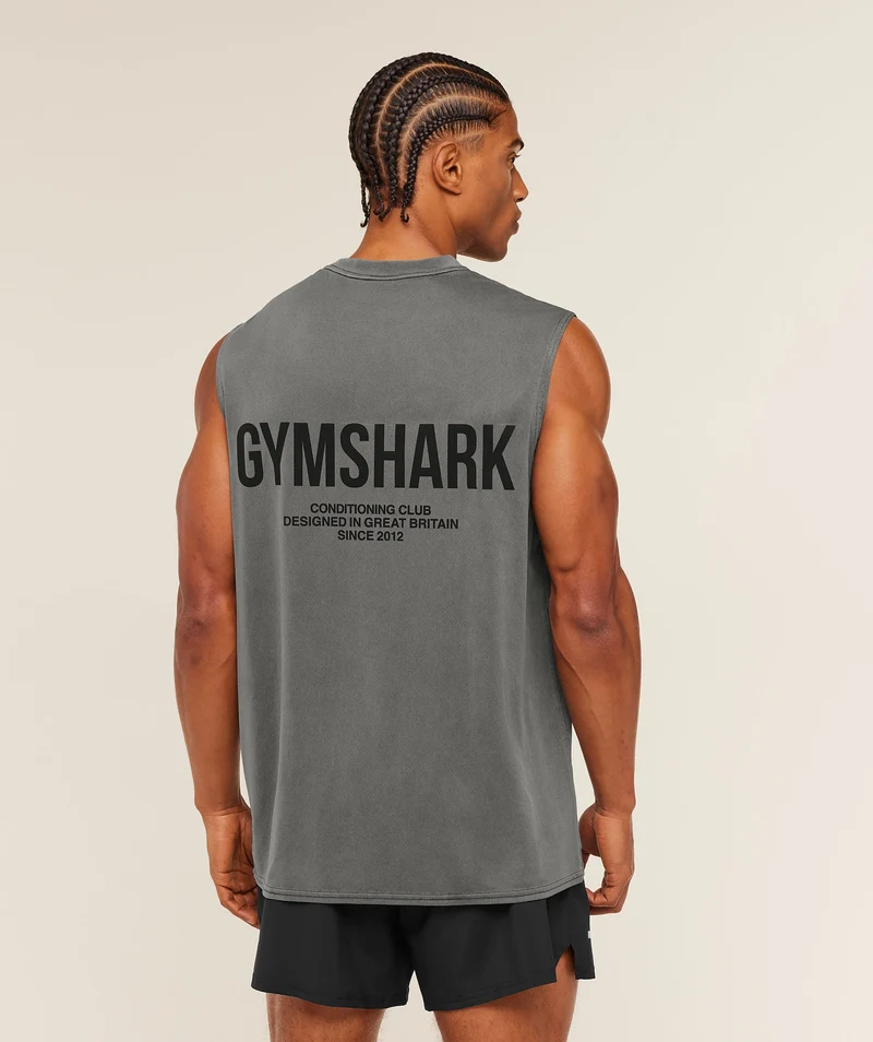 Gymshark Conditioning Club Washed Tank - Black/Wash