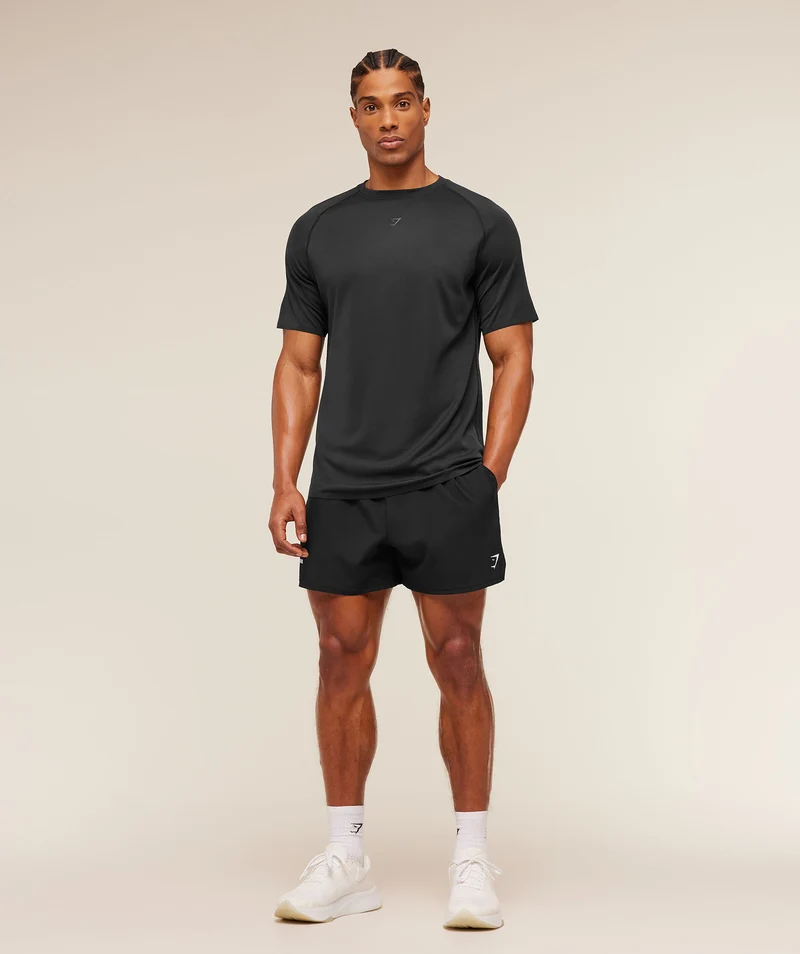 Gymshark Hybrid Engineered Jacquard T-Shirt - Black