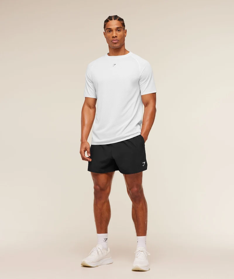 Gymshark Hybrid Engineered Jacquard T-Shirt - White