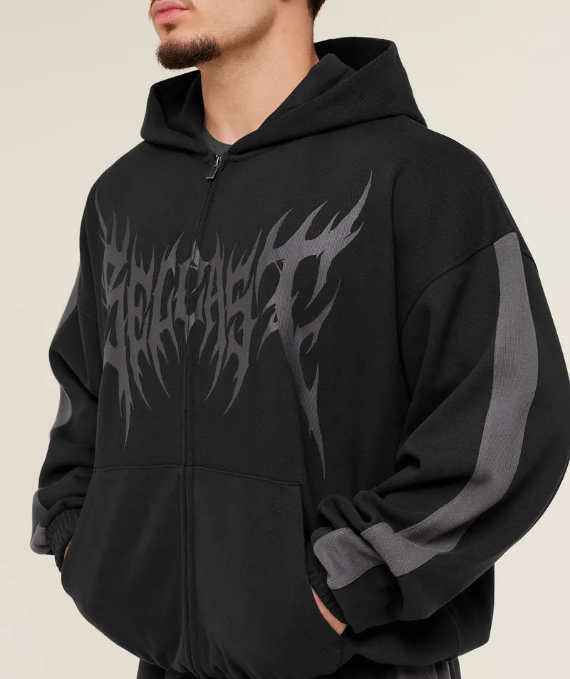 Gymshark x Carlos Belcast Zip Up Hoodie - Black