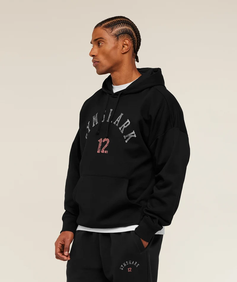 Gymshark 12 Graphic Hoodie - Black