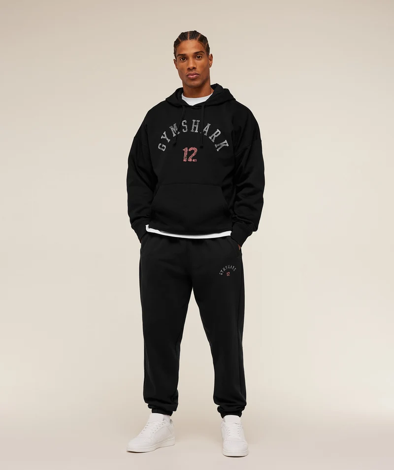 Gymshark 12 Graphic Hoodie - Black