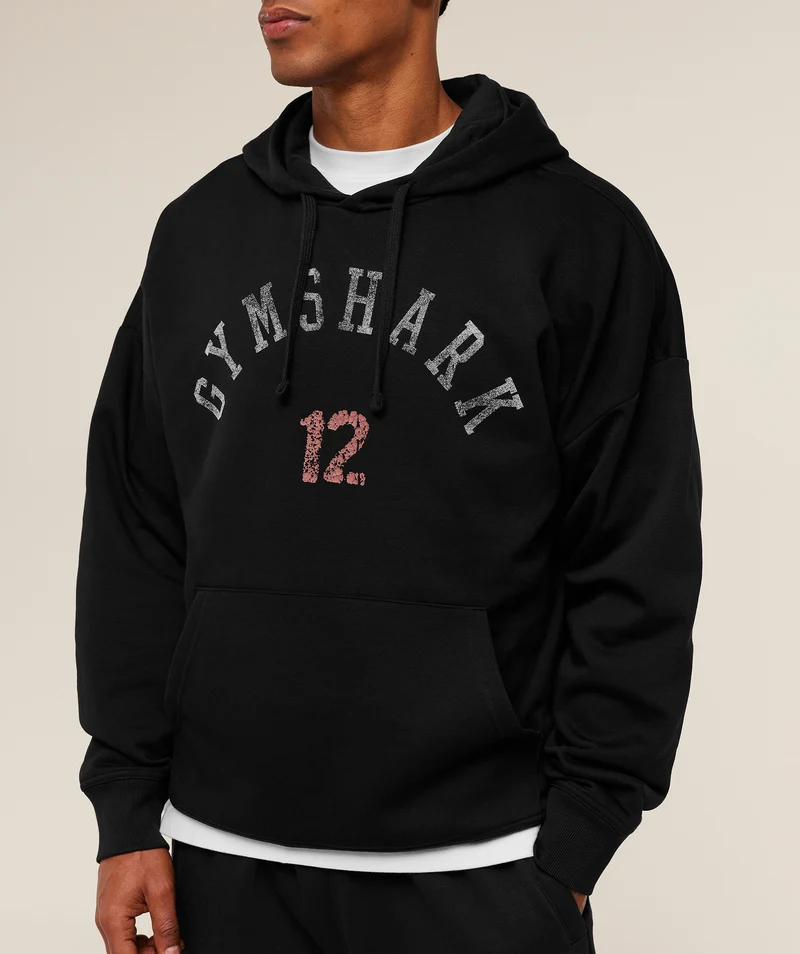 Gymshark 12 Graphic Hoodie - Black