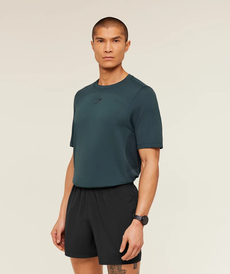 Gymshark Lightweight Seamless T-Shirt - Deep Petrol Blue/Marl