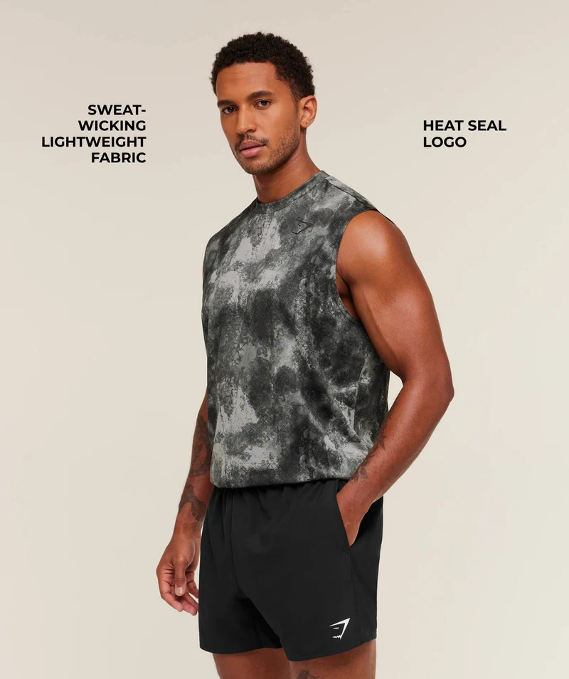 Gymshark Oversized Performance Tank - Smokey Grey