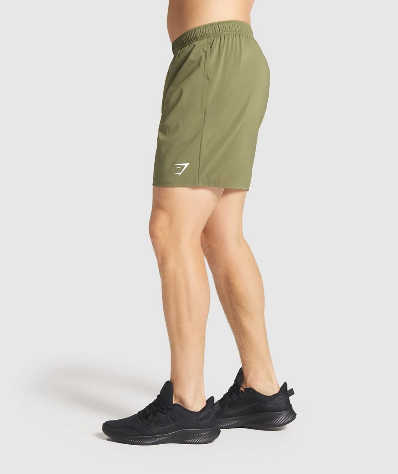 Gymshark Arrival Zip Pocket Shorts - Dark Green