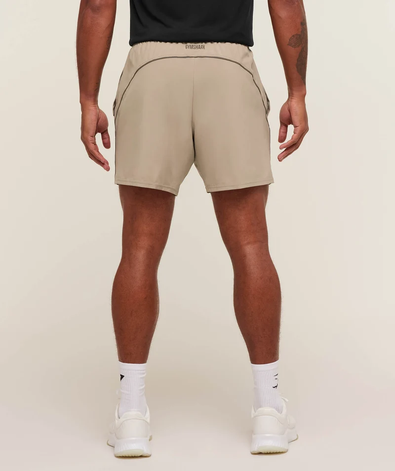 Gymshark Arrival Block 6" Shorts - Cement Brown