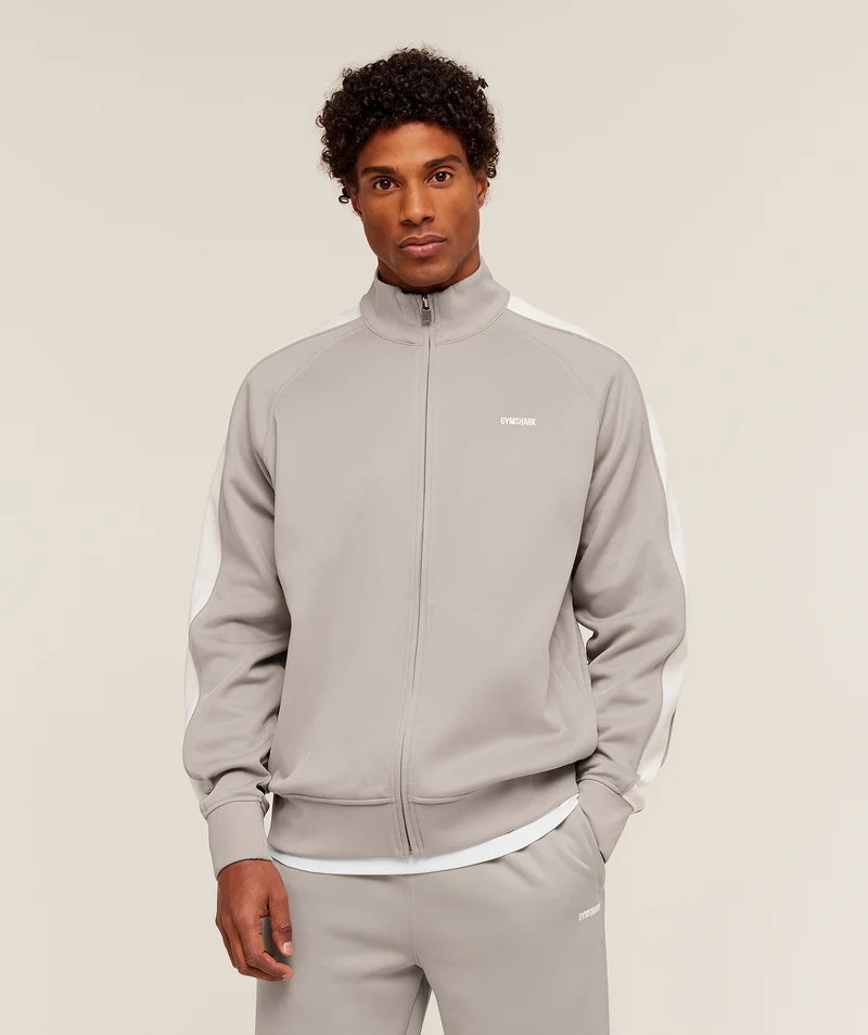 Gymshark Tricot Track Jacket - Mushroom Grey