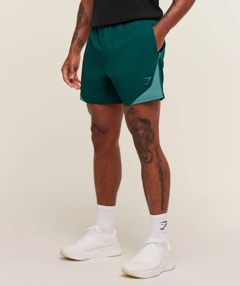 Gymshark Arrival Block 6" Shorts - Weighted Teal