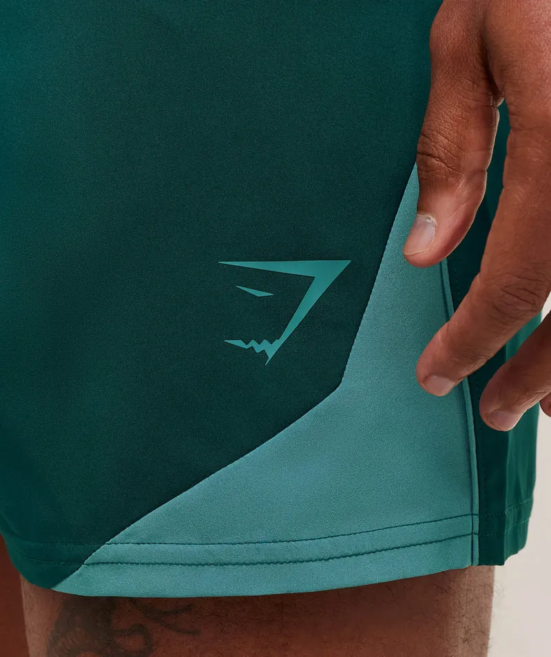 Gymshark Arrival Block 6" Shorts - Weighted Teal