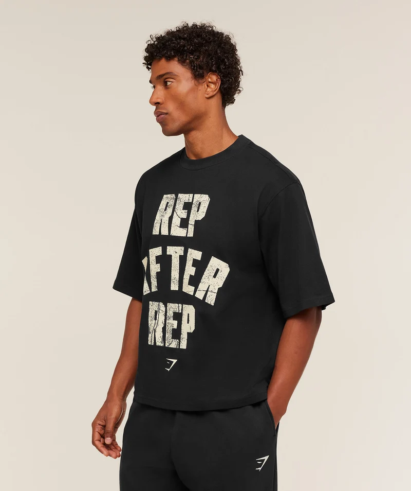 Gymshark Rep After Rep T-Shirt - Black