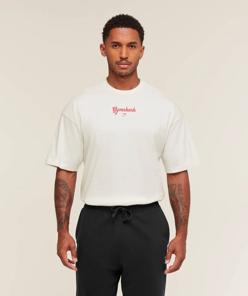 Gymshark Après-Lift Club T-Shirt - Soft White