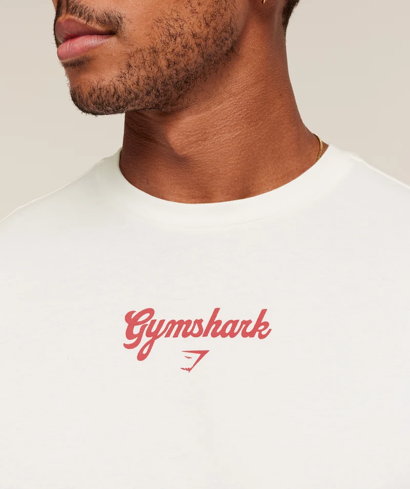 Gymshark Après-Lift Club T-Shirt - Soft White
