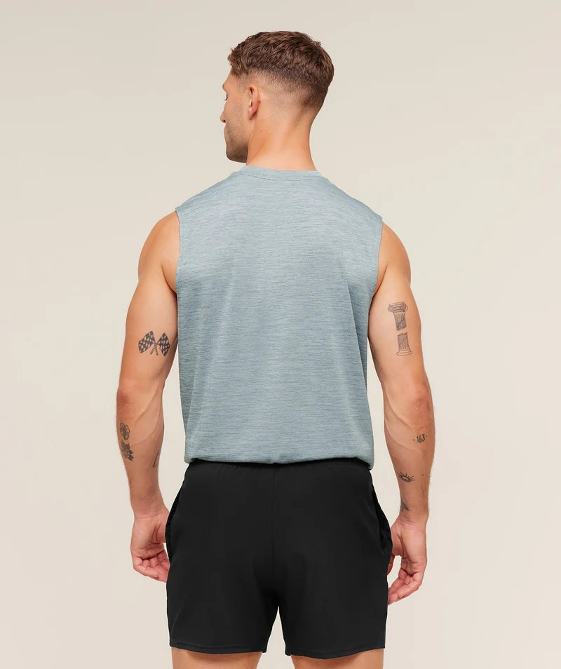 Gymshark Oversized Performance Tank - Smoke Blue/Denim Grey
