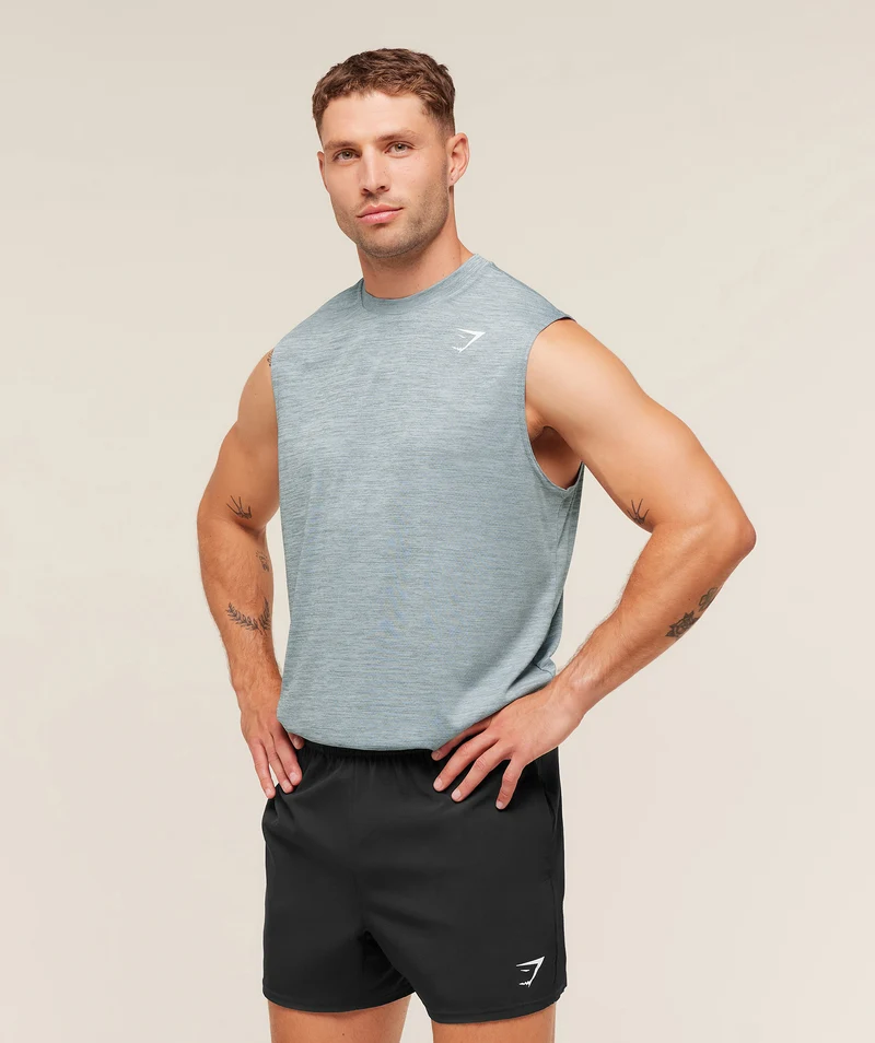 Gymshark Oversized Performance Tank - Smoke Blue/Denim Grey