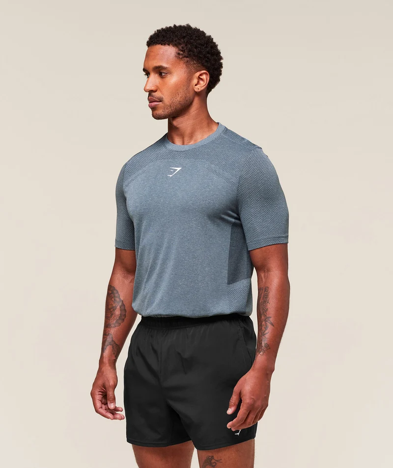 Gymshark Lightweight Seamless T-Shirt - Classic Blue/Success Blue