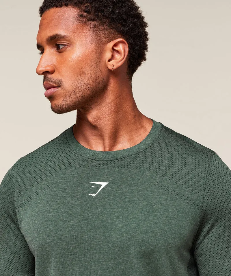 Gymshark Lightweight Seamless T-Shirt - Chalk Green/Base Green