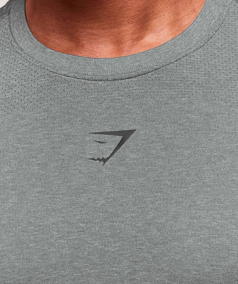 Gymshark Lightweight Seamless T-Shirt - Light Grey/Smokey Grey