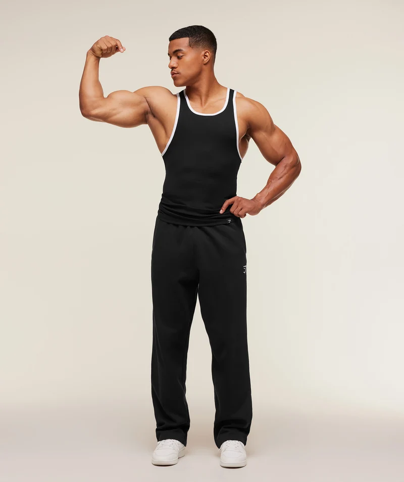 Gymshark Ribbed Tank 1PK - Black/White