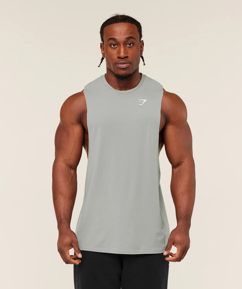Gymshark Critical Drop Arm Tank - Smokey Grey