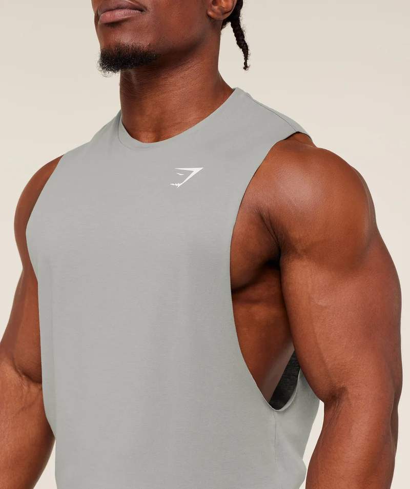Gymshark Critical Drop Arm Tank - Smokey Grey