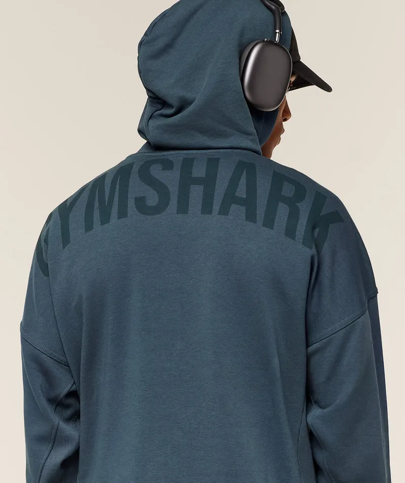Gymshark Power Oversized Hoodie - Stealth Blue