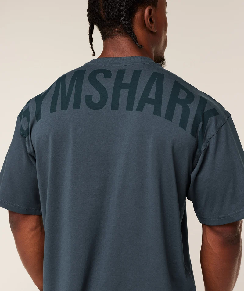 Gymshark Power T-Shirt - Stealth Blue