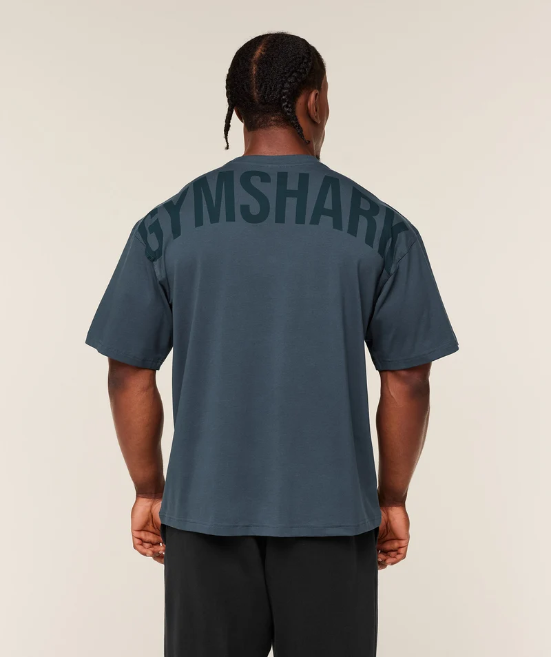 Gymshark Power T-Shirt - Stealth Blue