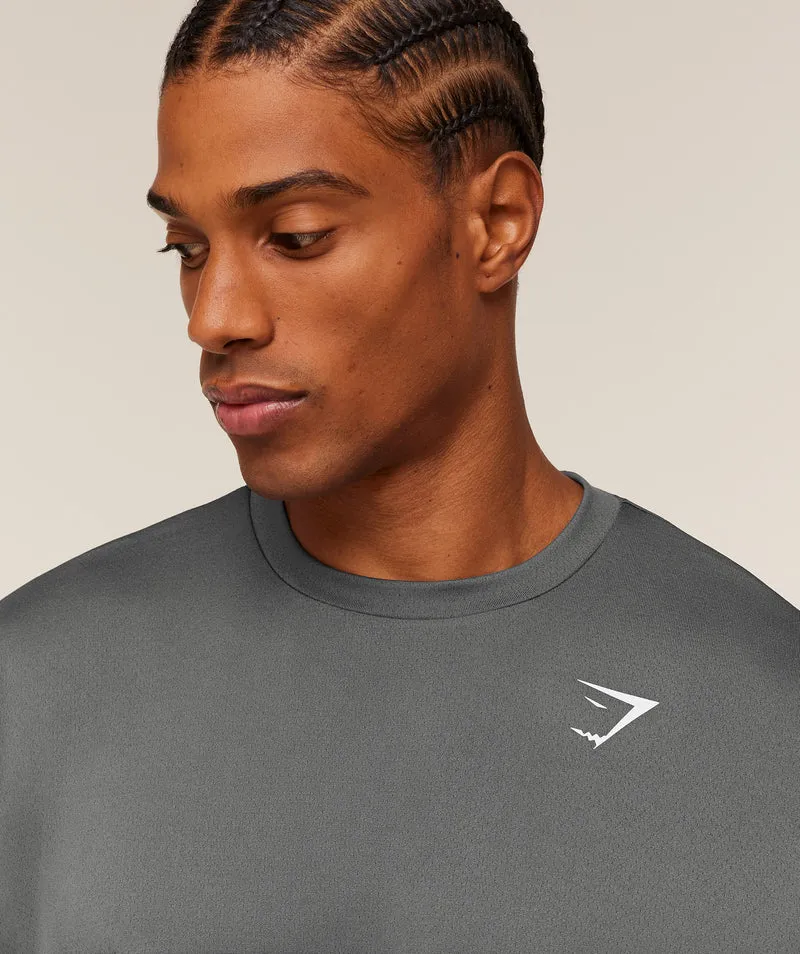 Gymshark Arrival Oversized Long Sleeve T-Shirt - Grey