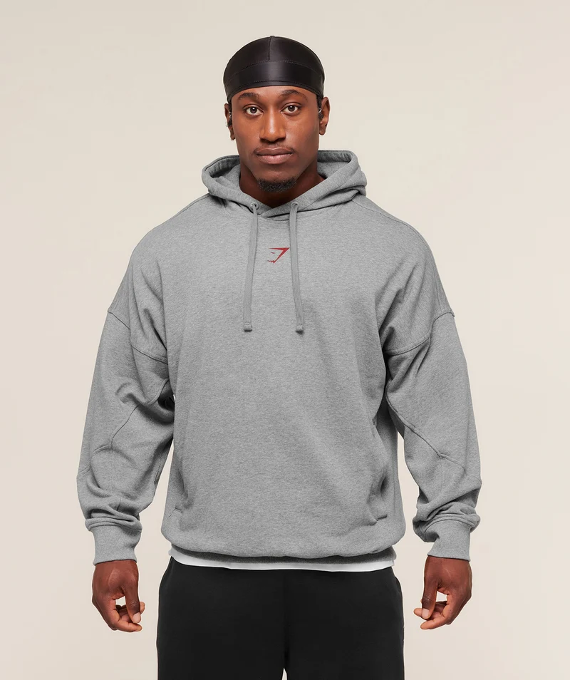 Gymshark Power Oversized Hoodie - Charcoal Core Marl