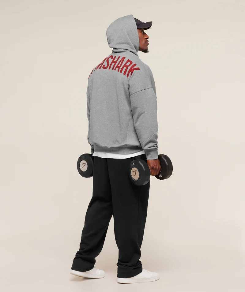Gymshark Power Oversized Hoodie - Charcoal Core Marl