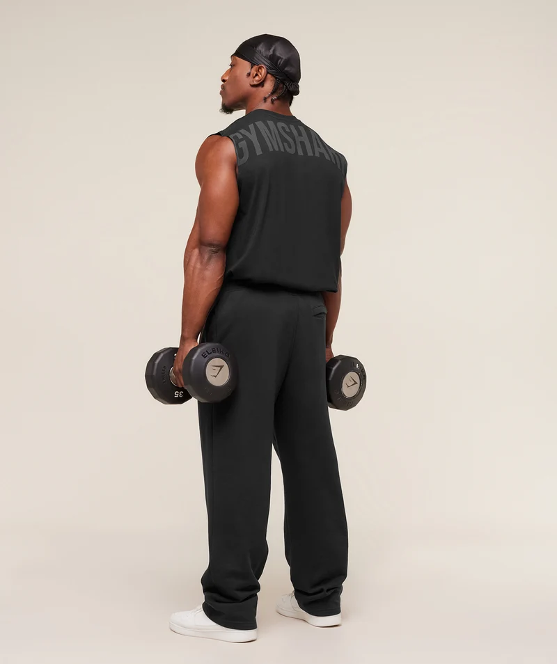 Gymshark Power Cut Off Tank - Black/Asphalt Grey