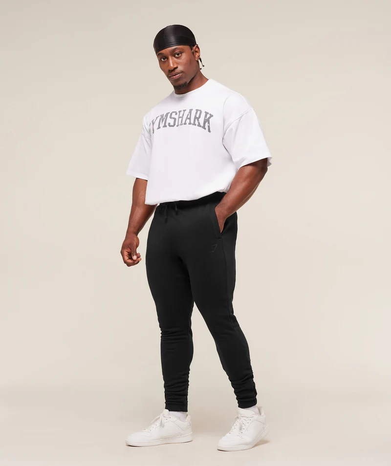 Gymshark Power Wordmark Jogger - Black/Asphalt Grey
