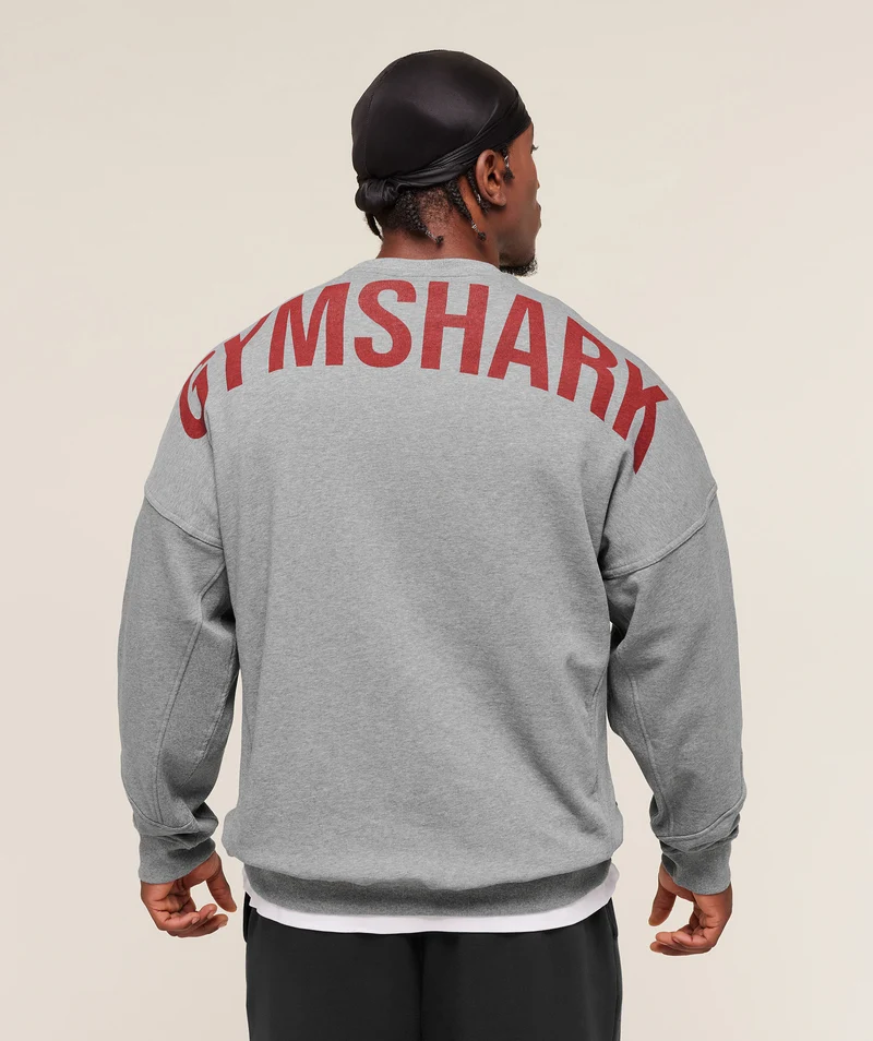 Gymshark Power Crew - Charcoal Core Marl