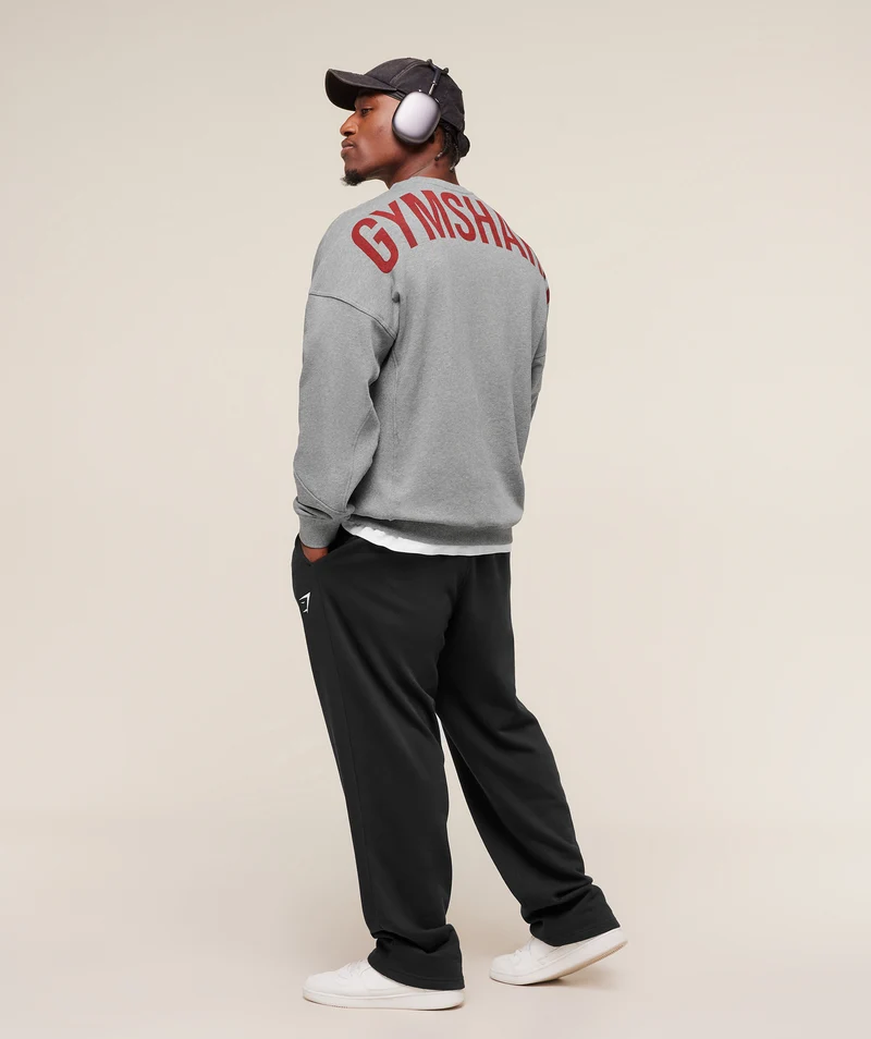 Gymshark Power Crew - Charcoal Core Marl