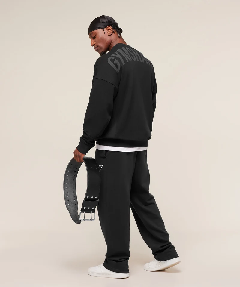 Gymshark Power Crew - Black/Asphalt Grey