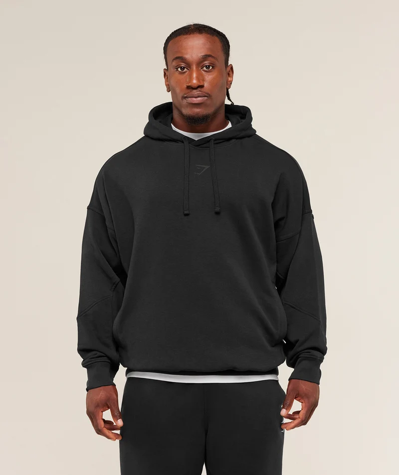 Gymshark Power Oversized Hoodie - Black/Asphalt Grey