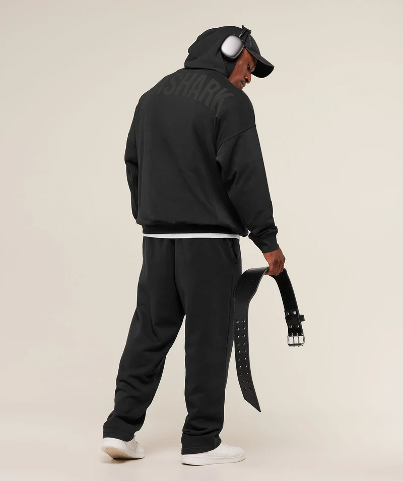 Gymshark Power Oversized Hoodie - Black/Asphalt Grey