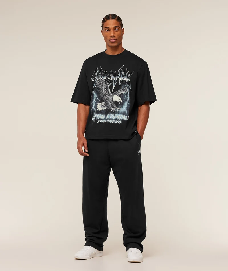 Gymshark Eagle Band Style Graphic T-Shirt - Black