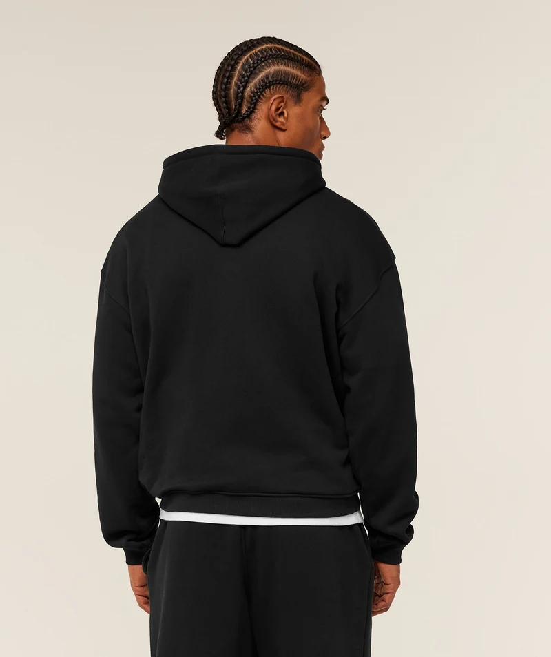 Gymshark Fade Graphic Zip Through Hoodie - Black