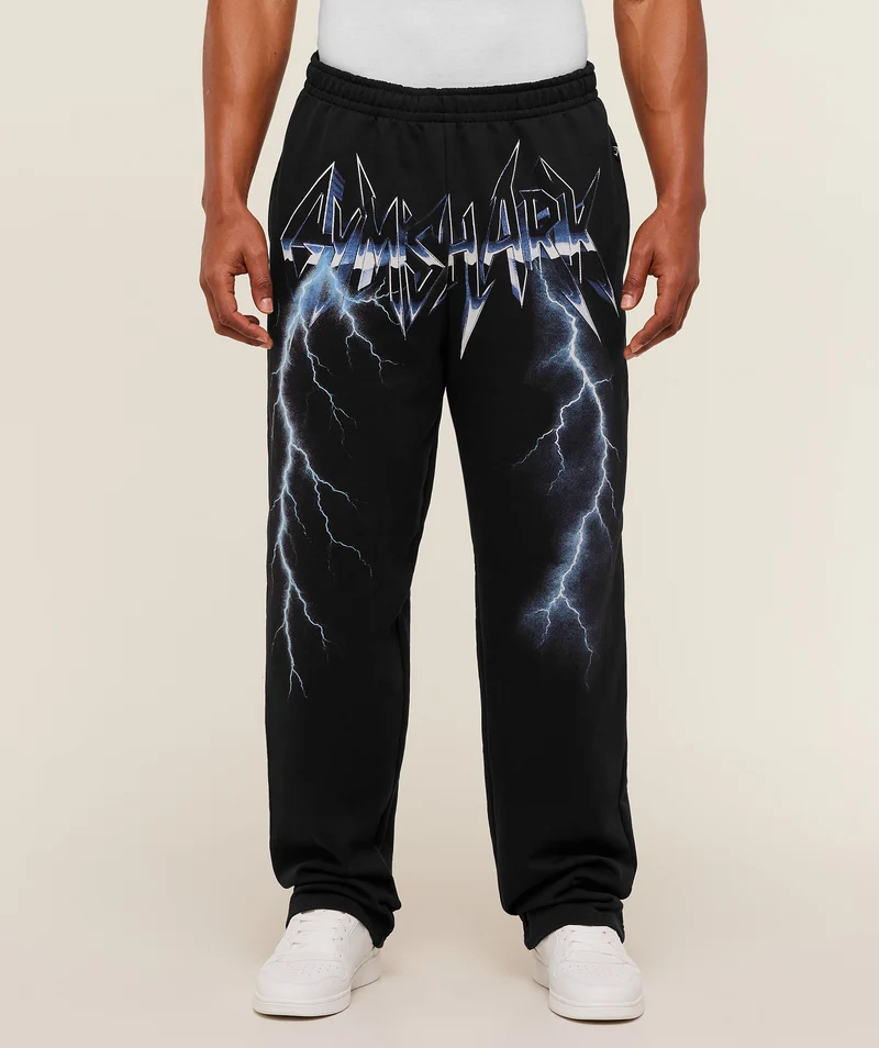 Gymshark Eagle Band Style Graphic Straight Leg Pants - Black