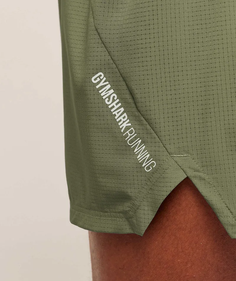 Gymshark Running 5" Shorts - Grounded Green