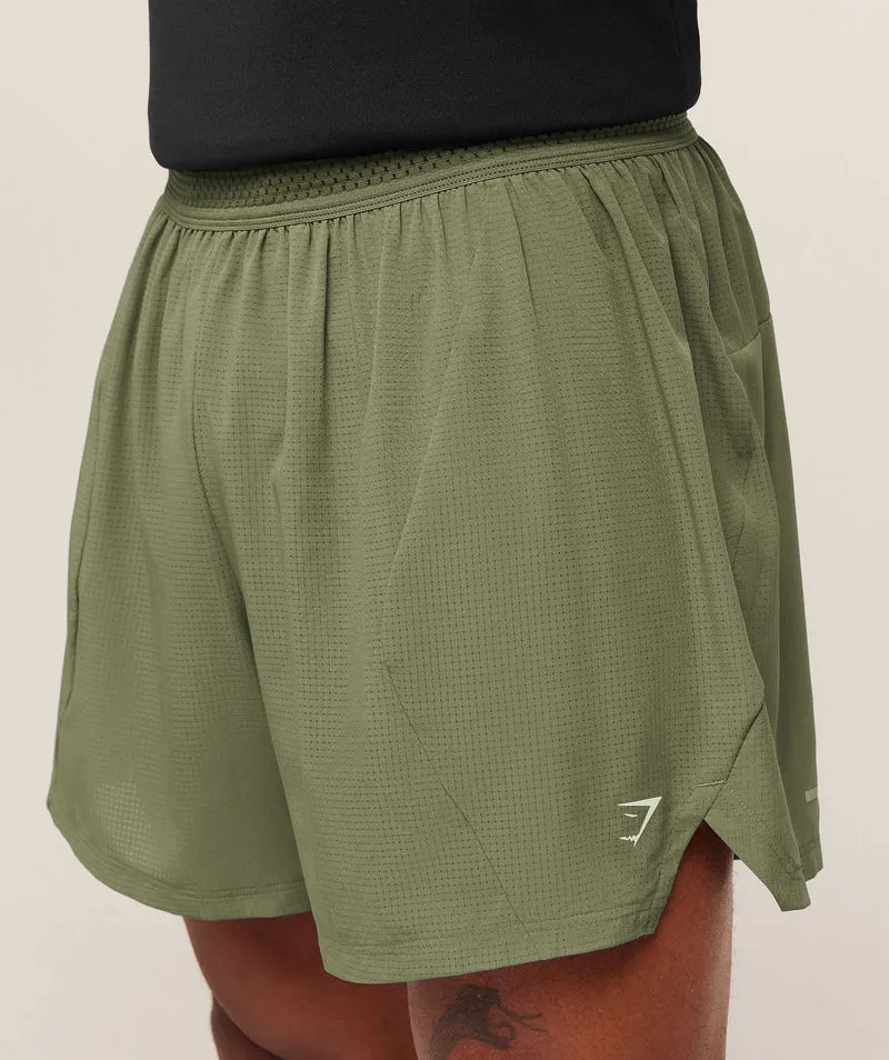 Gymshark Running 5" Shorts - Grounded Green