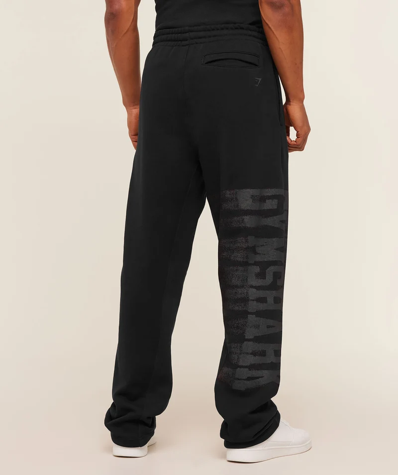 Gymshark Fade Graphic Straight Leg Pant - Black