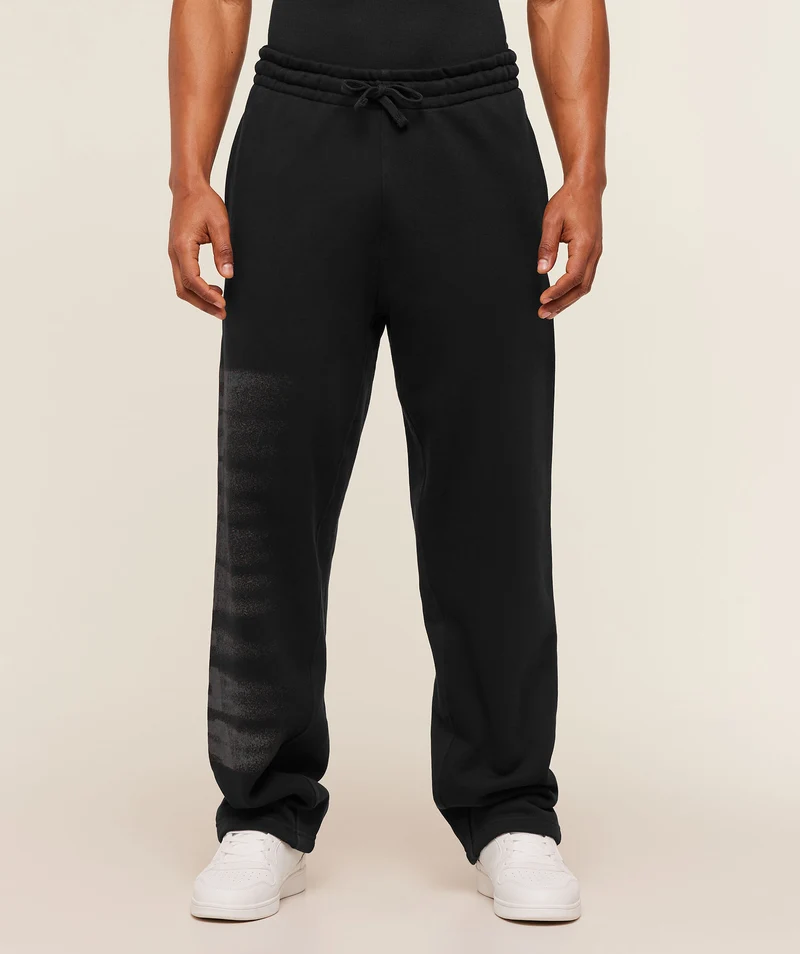 Gymshark Fade Graphic Straight Leg Pant - Black