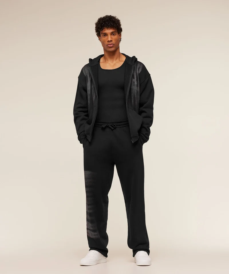 Gymshark Fade Graphic Straight Leg Pant - Black