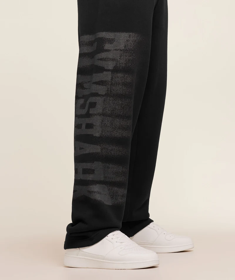 Gymshark Fade Graphic Straight Leg Pant - Black