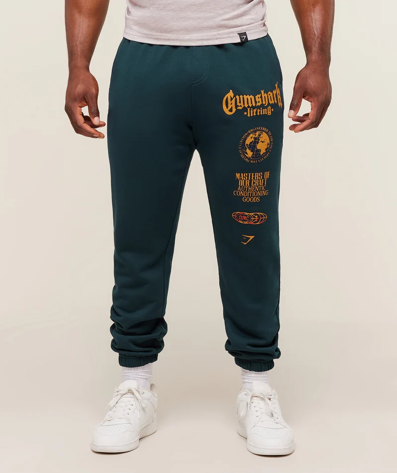 Gymshark Global Lifting Oversized Joggers - Deep Petrol Blue